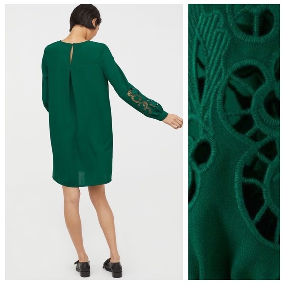 H&M Green Eyelet Dress - Picture 3 of 8